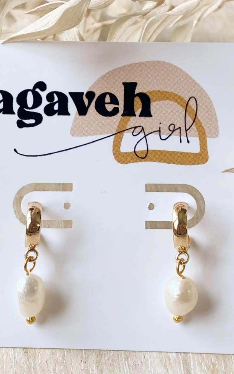 Agaveh - Coast Pearl Hoops - jewelry