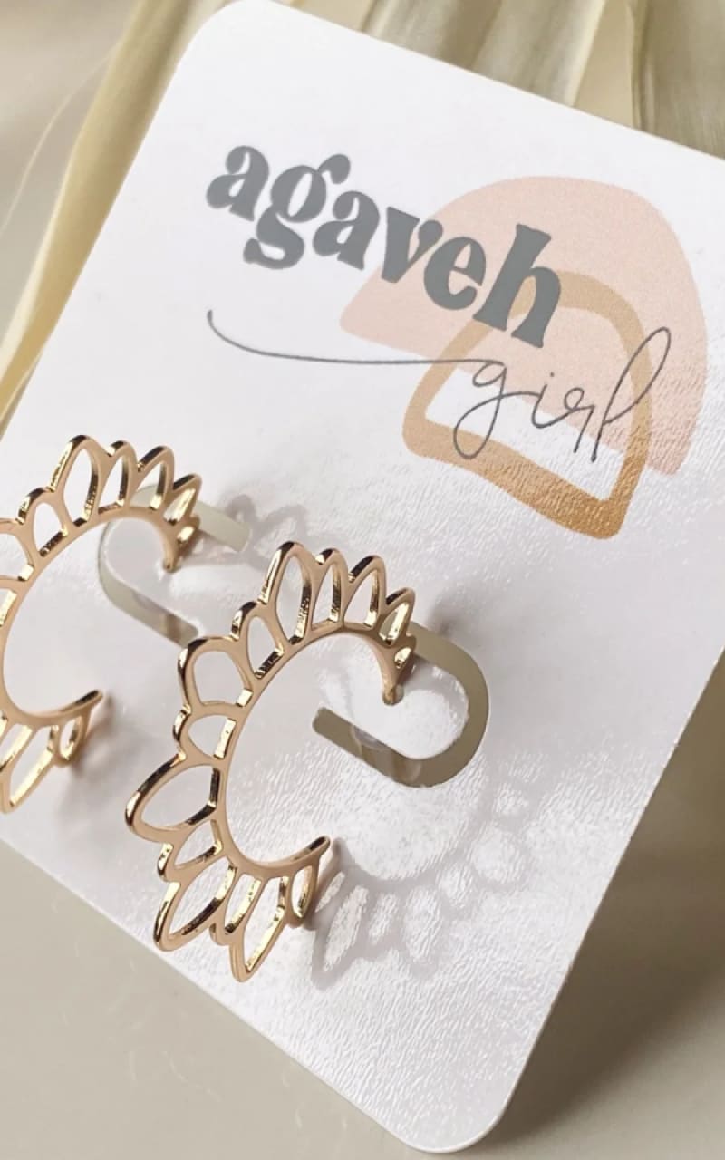 Agaveh - Flower Girl Hoops - jewelry