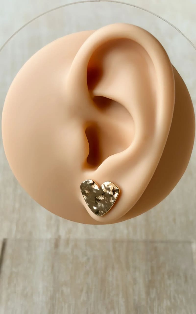 Agaveh- Hammered Hearts Earrings - jewelry