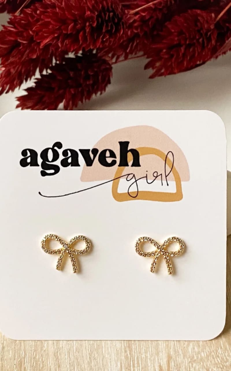 Agaveh - Juliet Bow Studs - jewelry