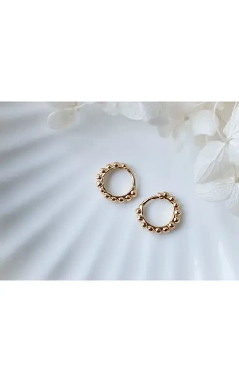 Agaveh- Mini Beaded Hoops - jewelry