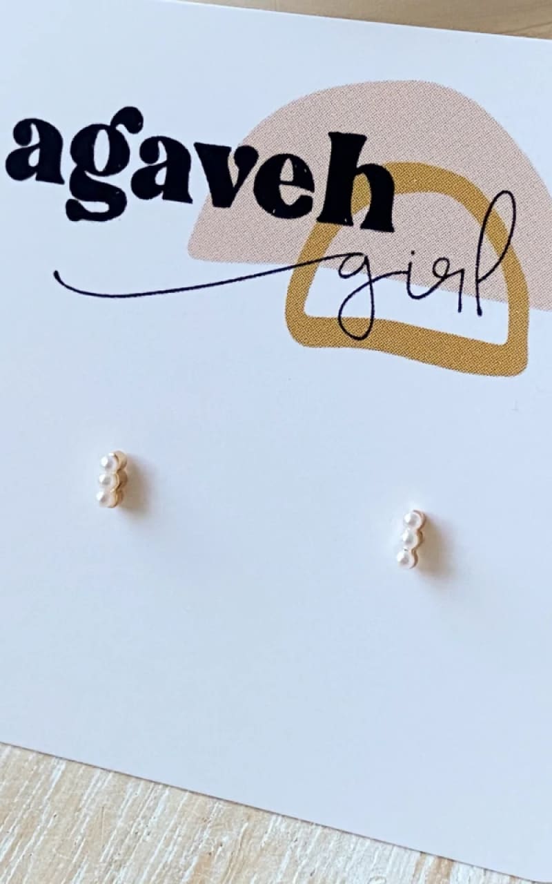 Agaveh - Mira Pearl Studs - jewelry