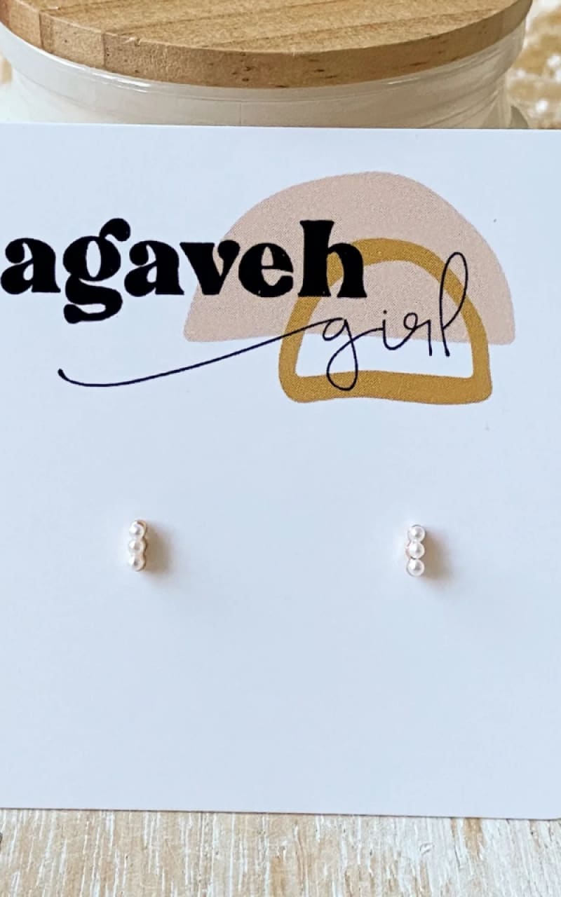 Agaveh - Mira Pearl Studs - jewelry
