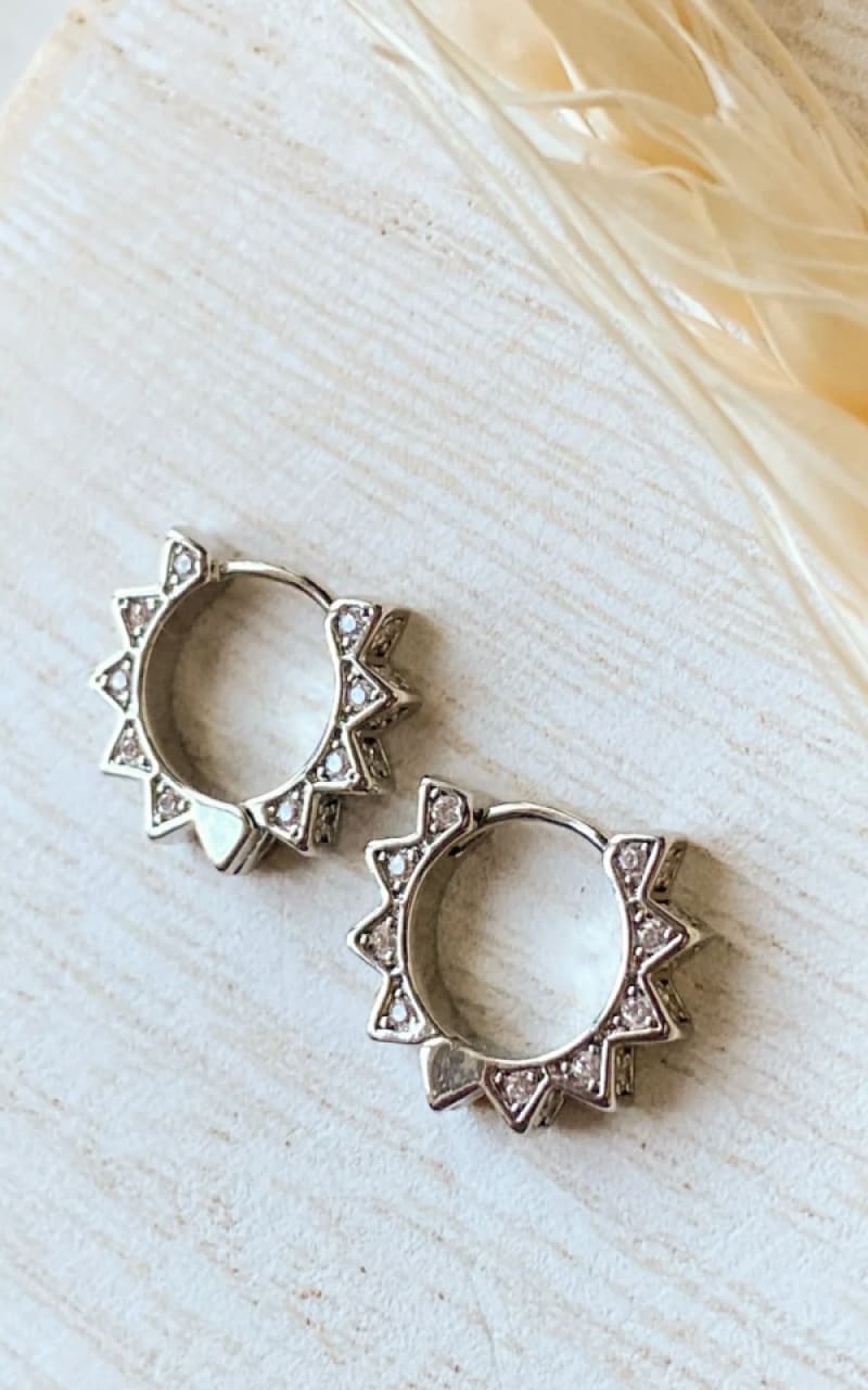 Agaveh - Starlight Hoops Silver - jewelry