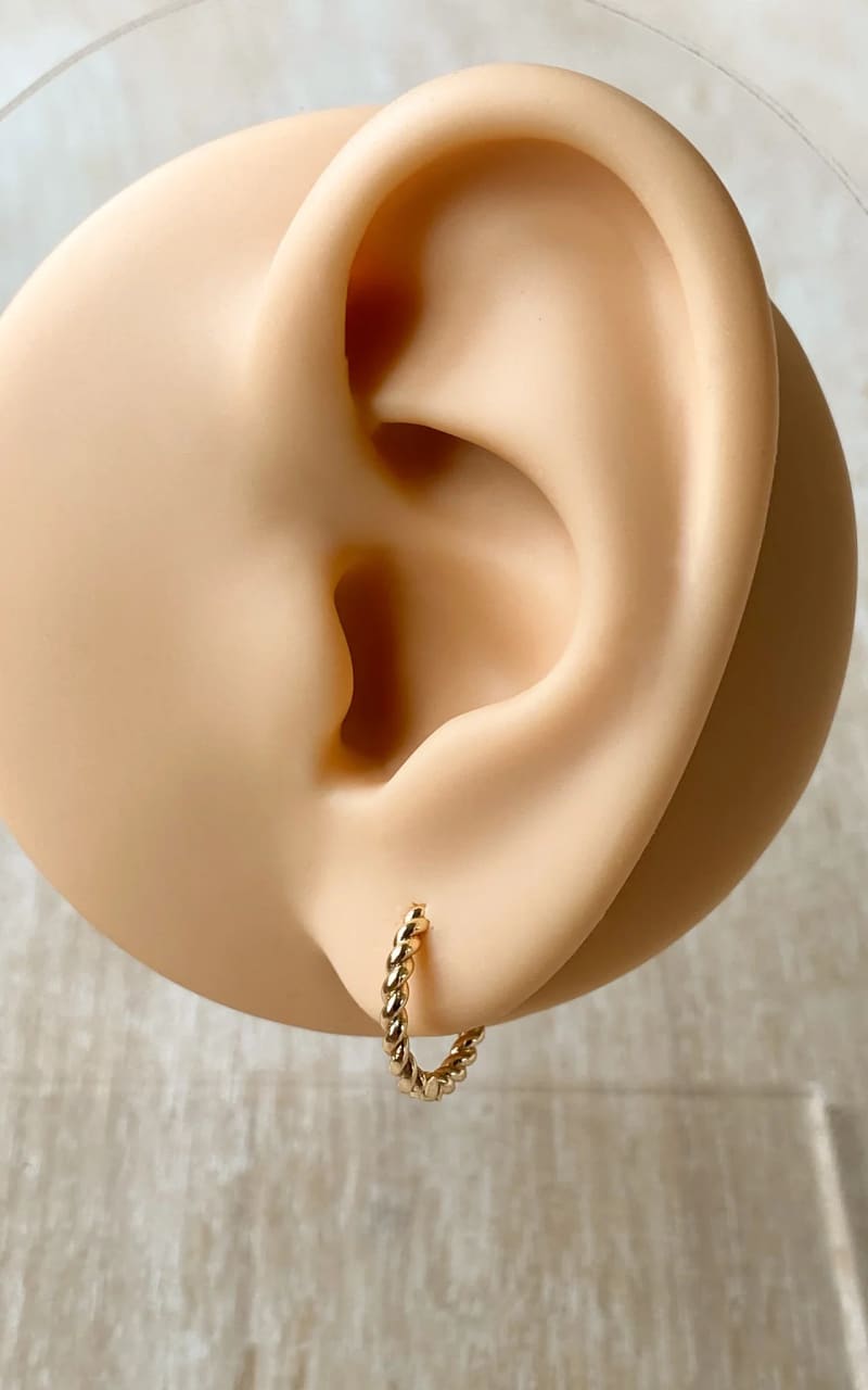 Agaveh- Twisty Hoops in Silver - jewelry