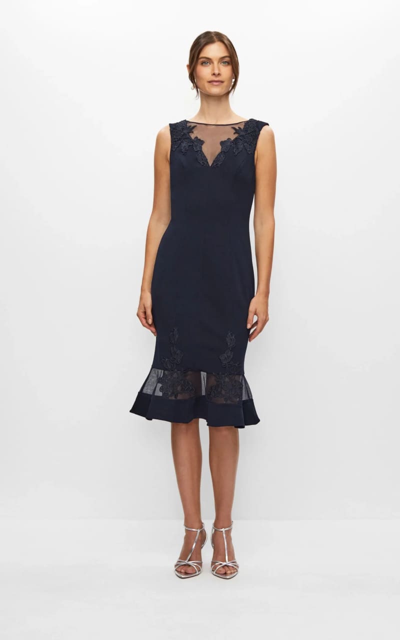 Aidan Maddox- Sleeveless Lace Fit & Flare Dress