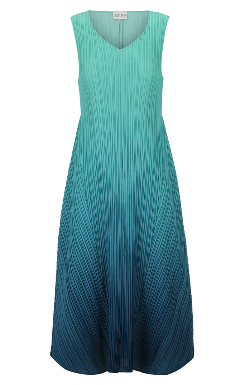 Alquema- Long Estrella Dress in Atlantis Blue - DRESS
