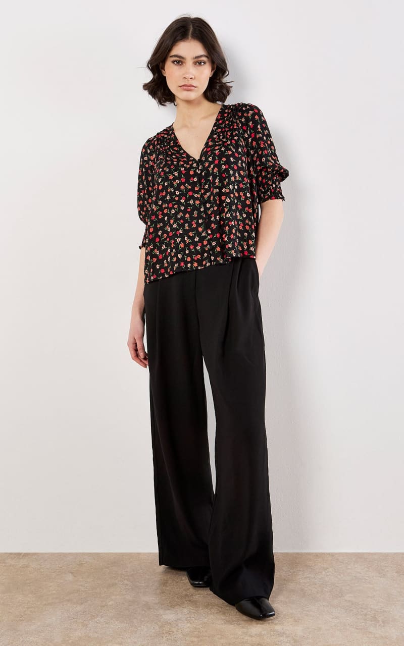 Apricot Ditsy Floral Blouse Blouses & Tops