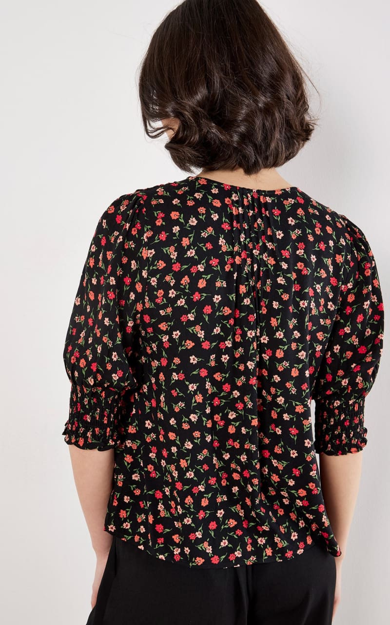 Apricot Ditsy Floral Blouse Blouses & Tops
