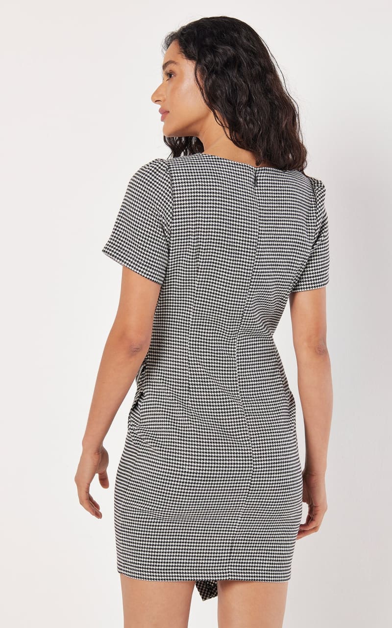 Apricot - Dogtooth Mini Dress