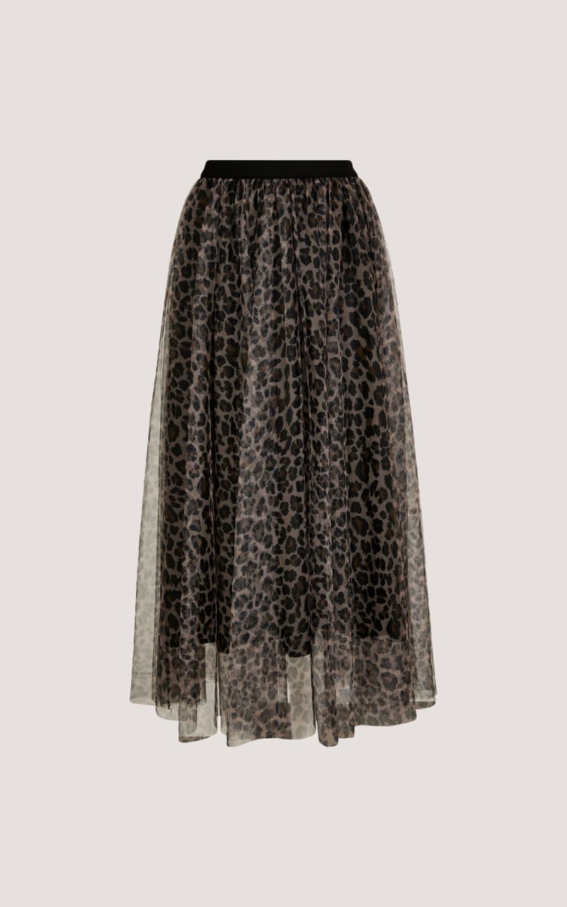 Apricot Leopard Tulle Skirt