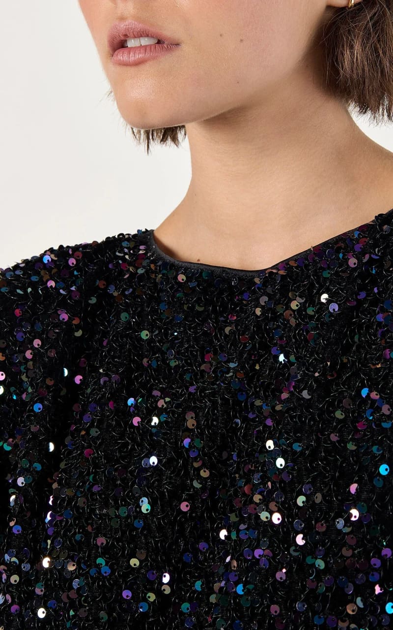 Apricot- Velvet Sequin Backless Dress - DRESS