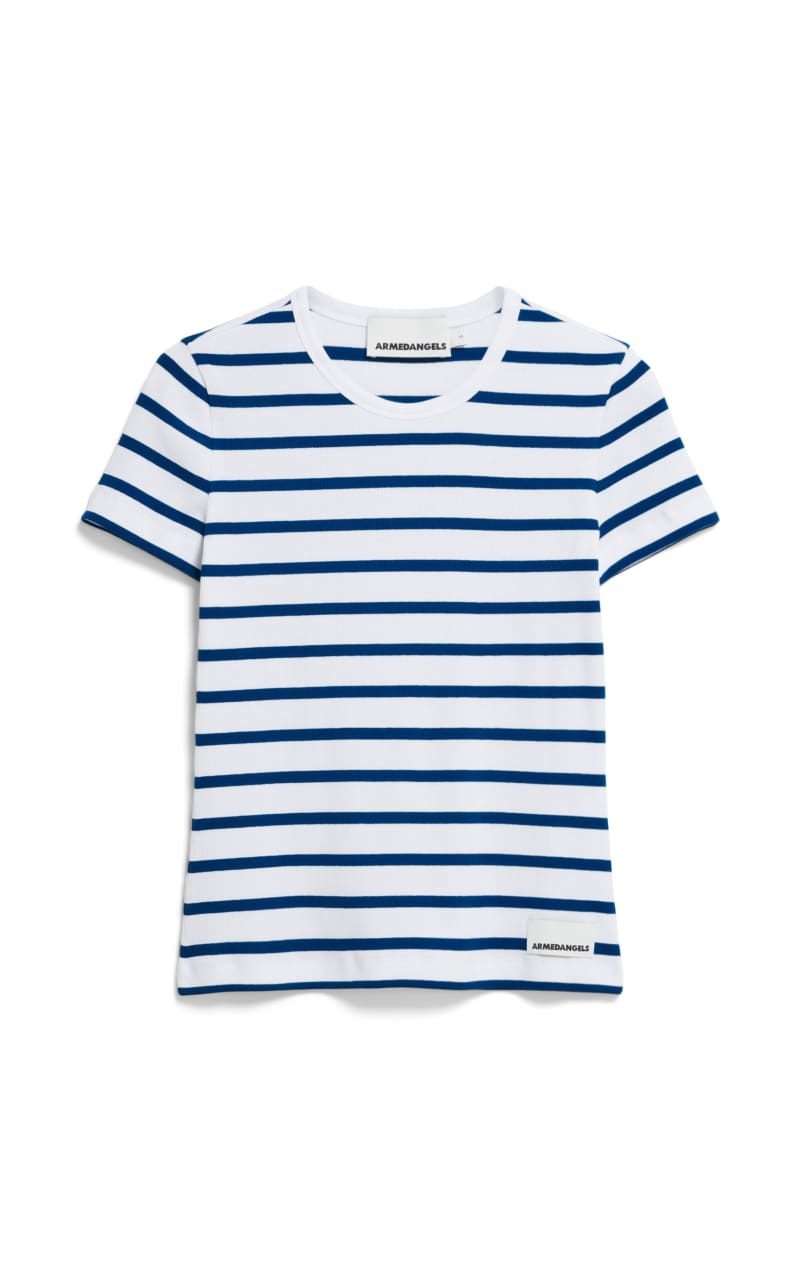 Armed Angels- Kaarda Ribbed Stripe T-Shirt - Shirts & Tops