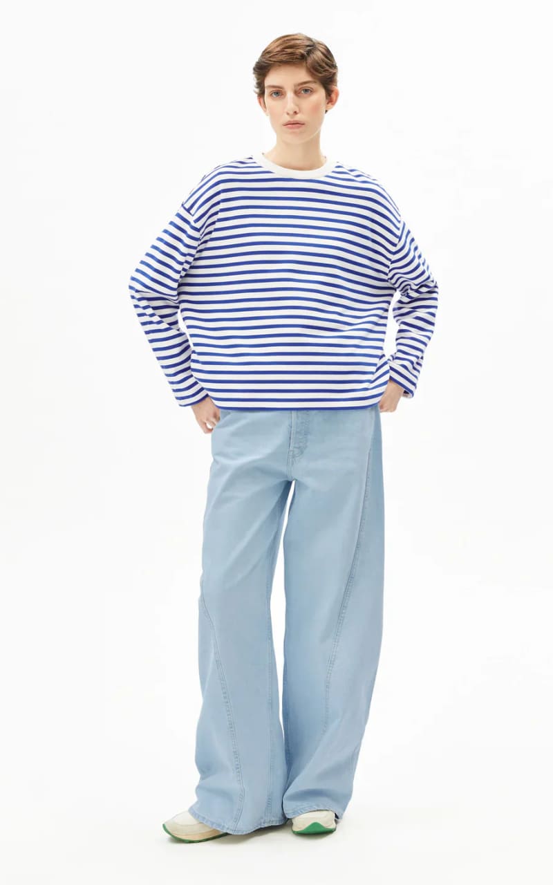Armed Angels- Frankaa Maarlen Stripe Sweatshirt in Undyed