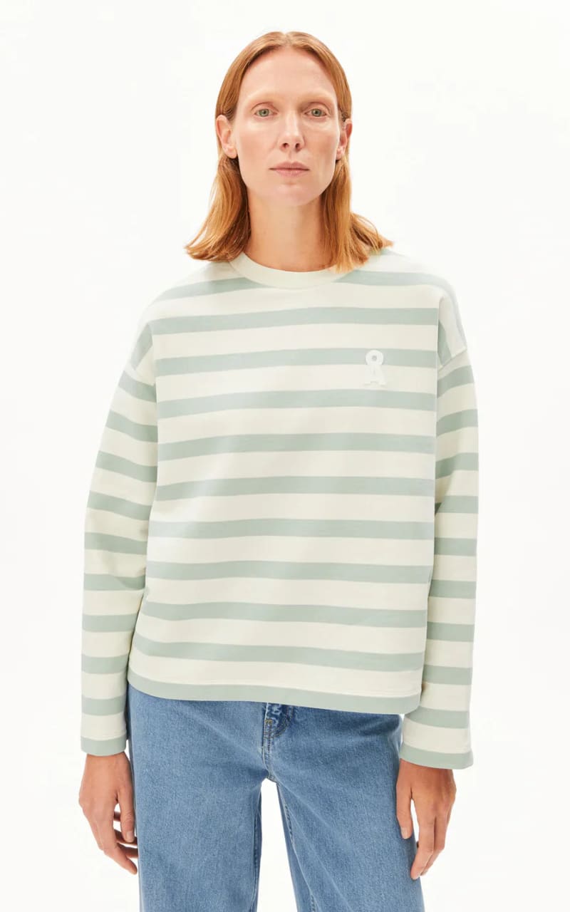 Armed Angels- Frankaa Striped Sweatshirt - Undyed Foam / XS