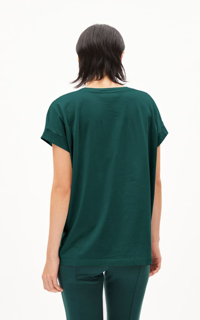 Armed Angels - Idaara Organic Cotton T-Shirt in Teal Stone -