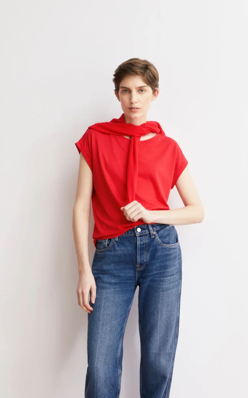 Armed Angels- Jilaana T-Shirt in Mars Red - T-SHIRT & TANK
