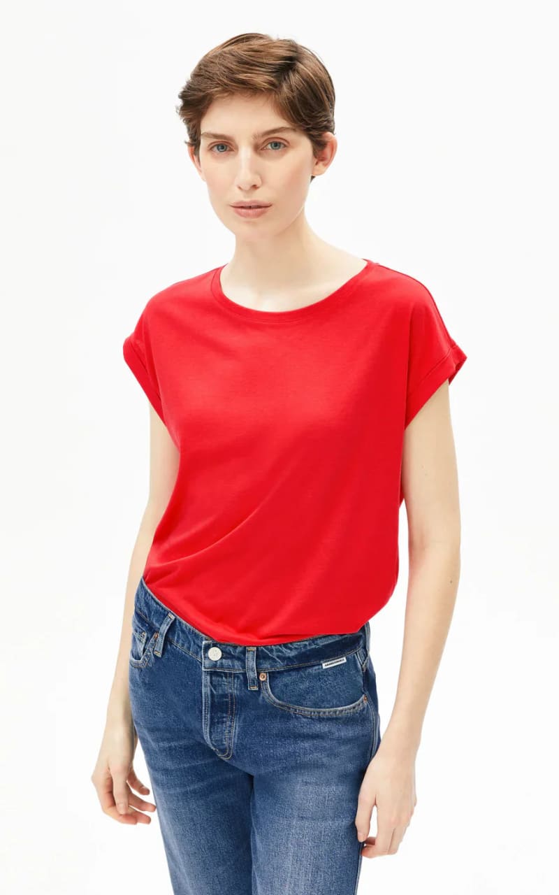 Armed Angels- Jilaana T-Shirt in Mars Red - T-SHIRT & TANK