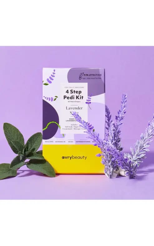 AvryBeauty- 4 Step Pedi Kit in Lavender Sage - Bath & Body