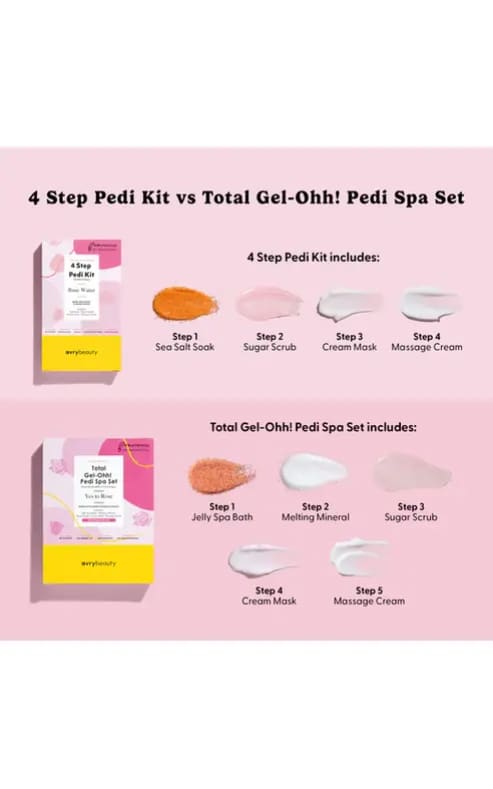 AvryBeauty- Total Gel-Ohh! Pedi Spa Set in Champagne Hour