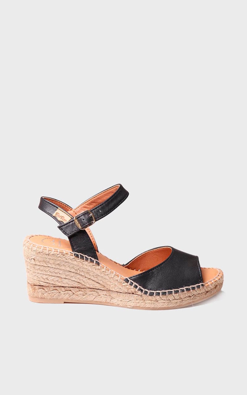 Toni Pons- Sia Wedge Espadrille in Black - footwear