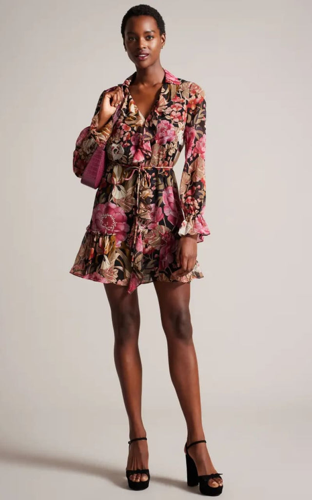 Ted Baker - Cecihly Floral Ruffled Mini Dress - Dresses