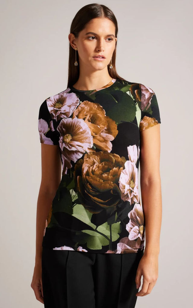 Ted Baker - Morlaa Floral Print T-Shirt - Shirts & Tops