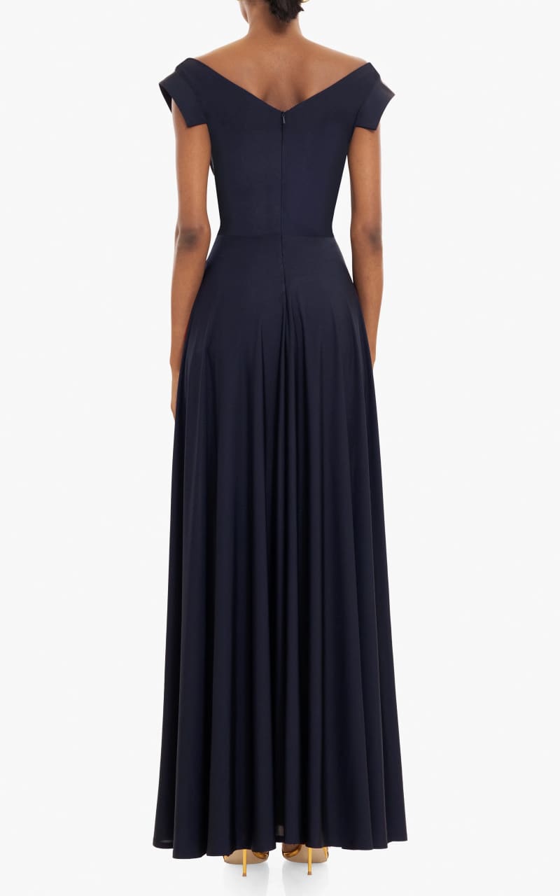 Black Halo- Jacqueline Gown in Pacific Blue - DRESS