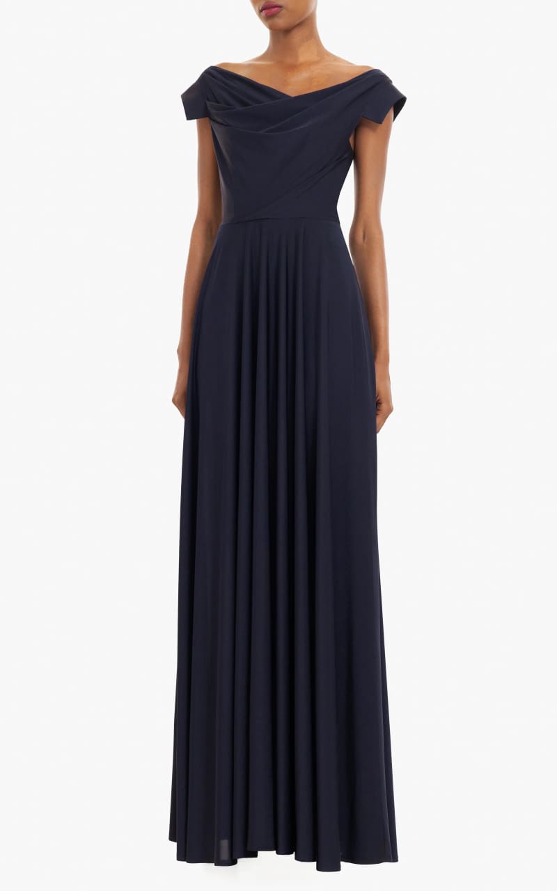 Black Halo- Jacqueline Gown in Pacific Blue - DRESS