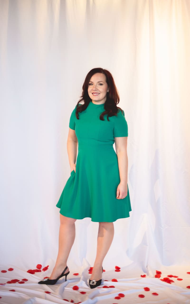 Black Halo - Mayra Dress in Agave Green Dresses