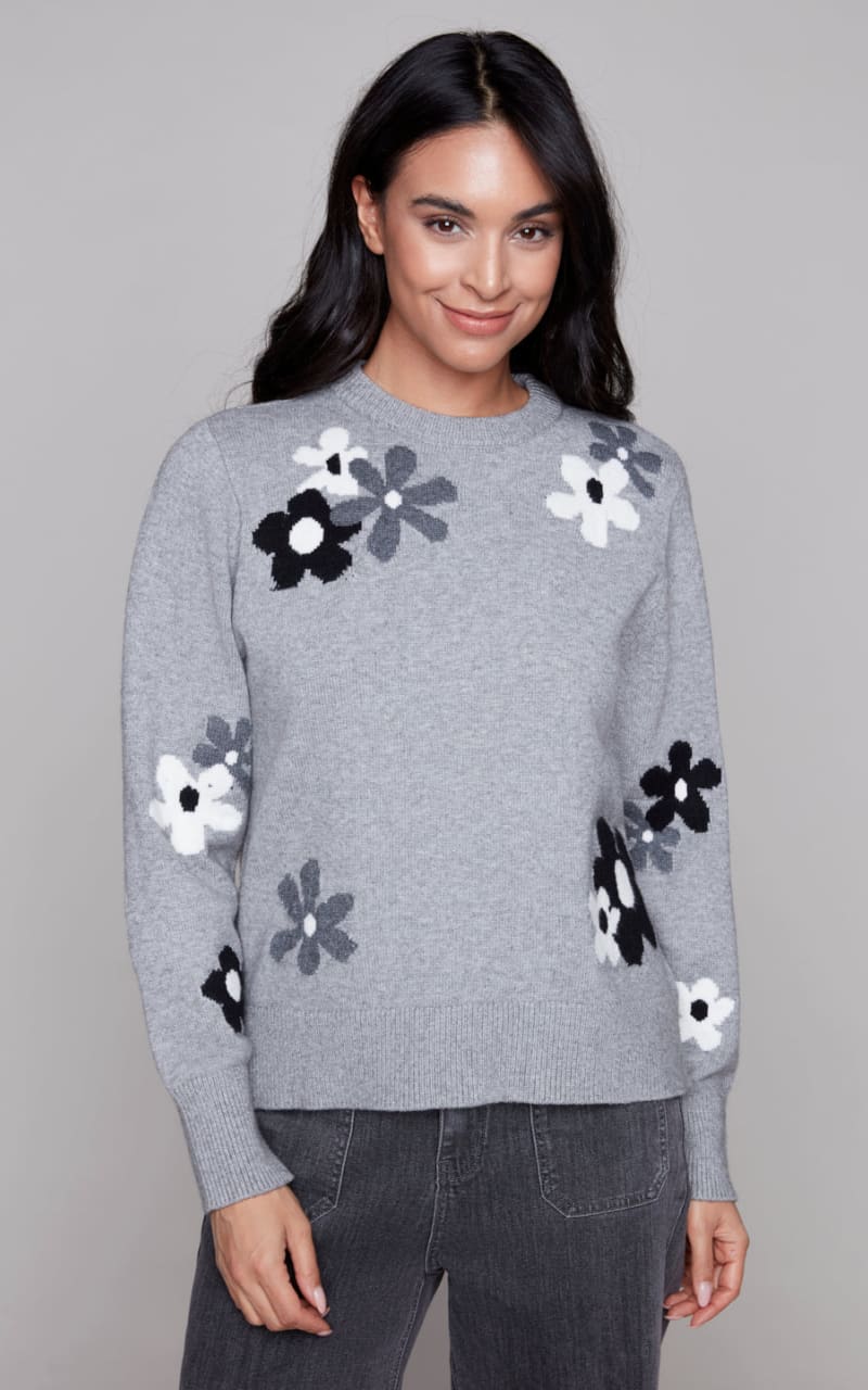 Carré Noir- Flower Sweater - SWEATER & SWEATSHIRT