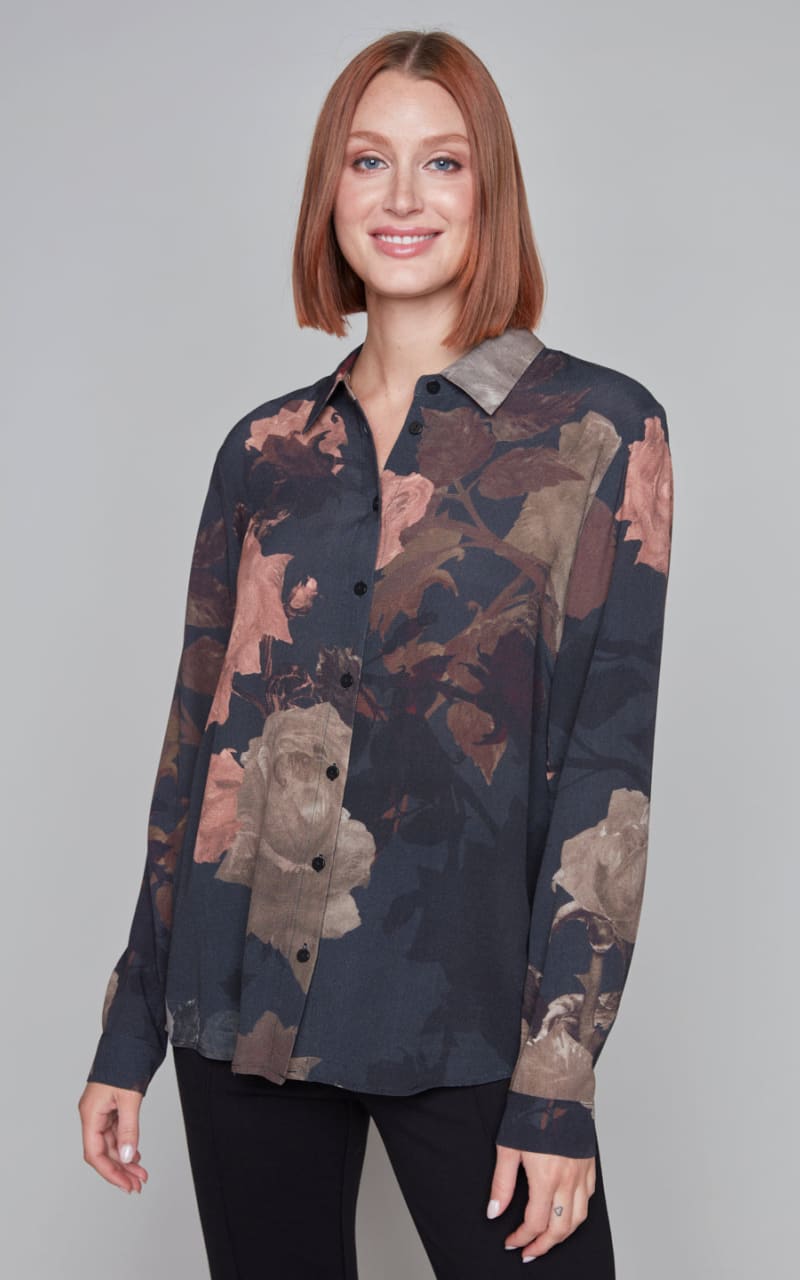 Carré Noir- Pattern Button Blouse