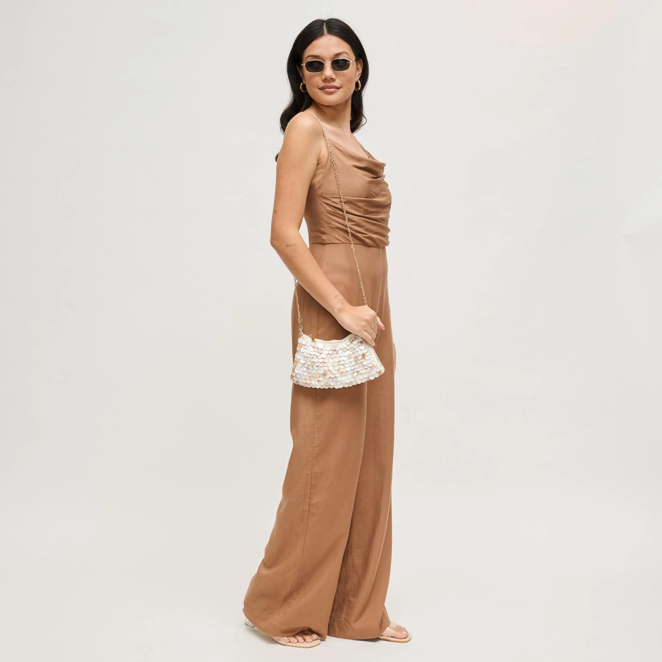 Urban Expression- Opalite Evening Bag in Ivory