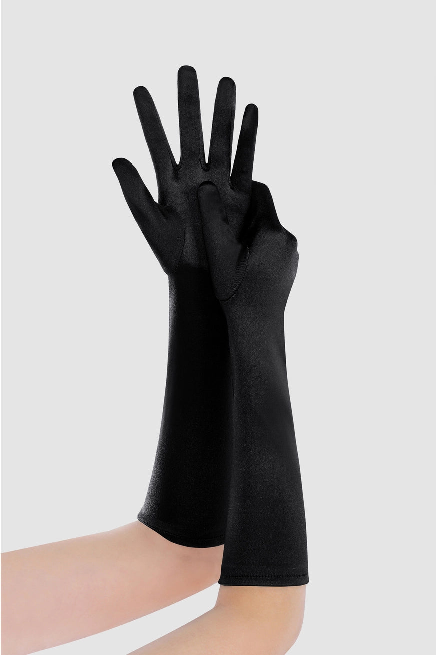 Babeyond - 15" Long Satin Stretchy Flapper Gloves