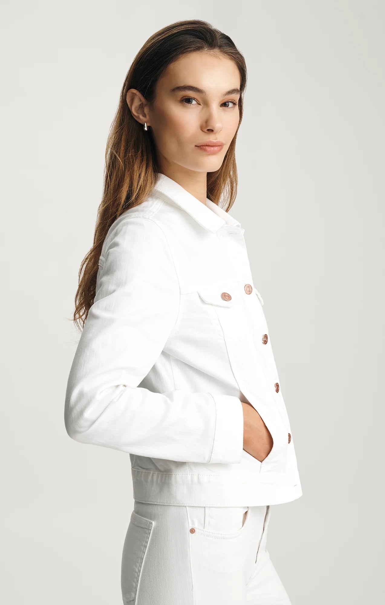Mavi- Samantha Denim Jacket in White Flex
