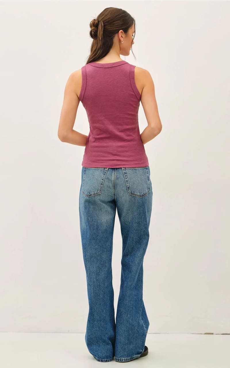 Be Cool - Cooper Basic V-Neck Tank in Maroon - T-SHIRT &