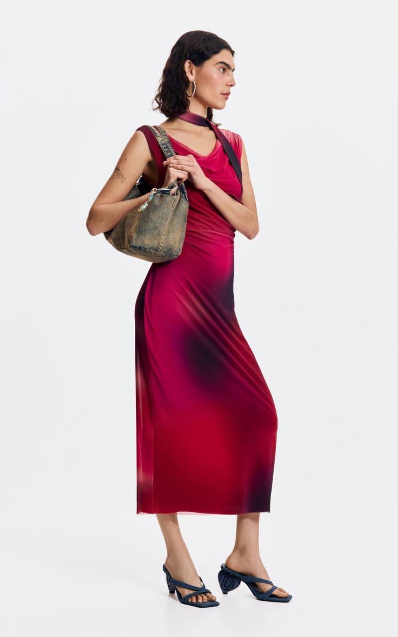 Desigual- Asymmetric Draped Dress - DRESS