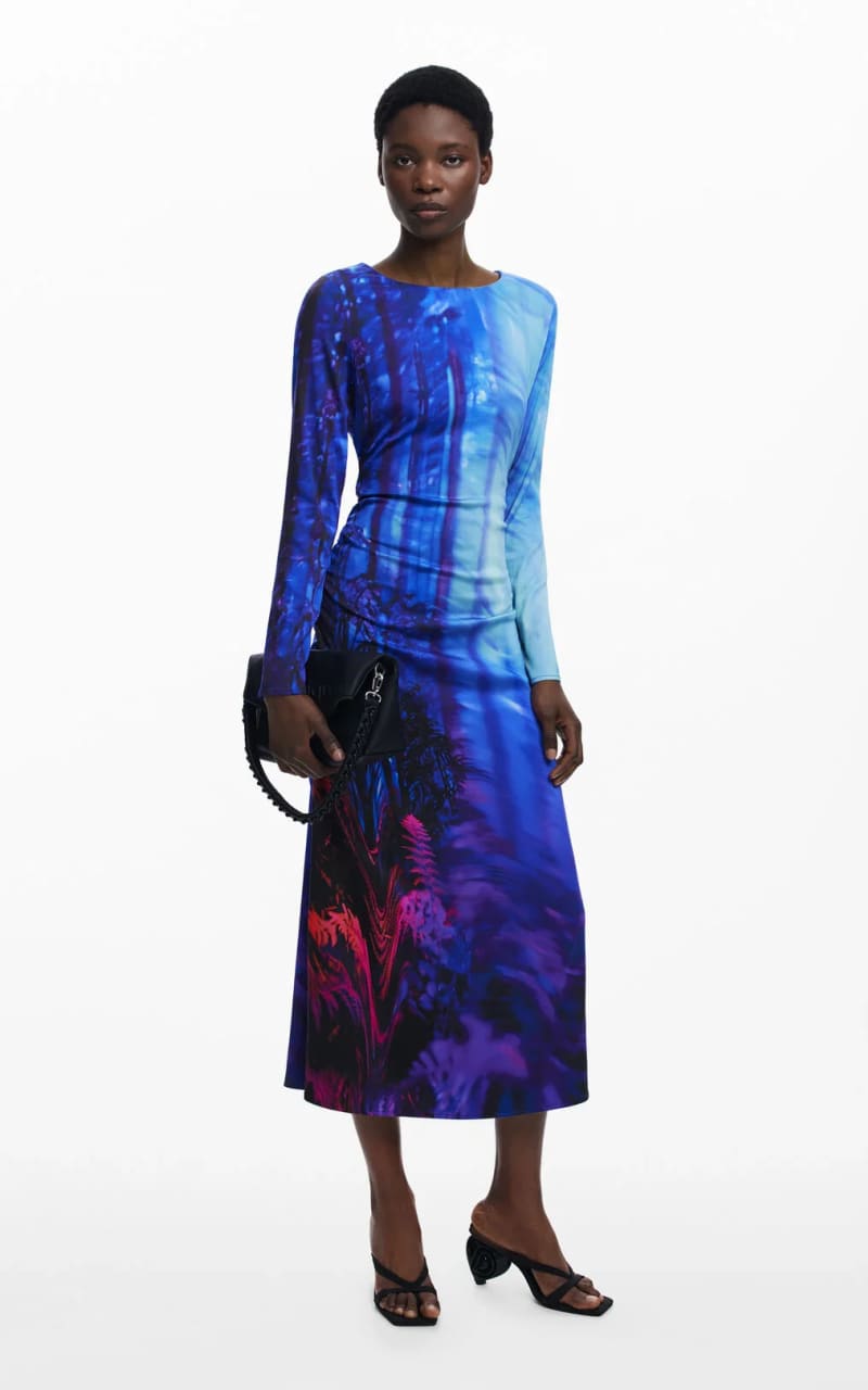 Desigual- Asymmetric Landscape Dress - DRESS