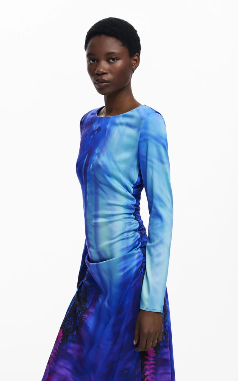 Desigual- Asymmetric Landscape Dress - DRESS