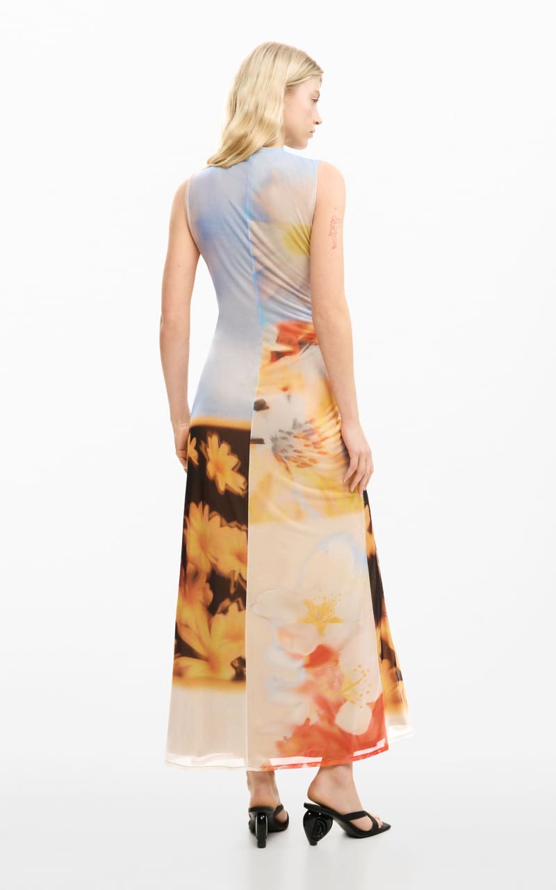 Desigual- Draped Abstract Maxi Dress - DRESS