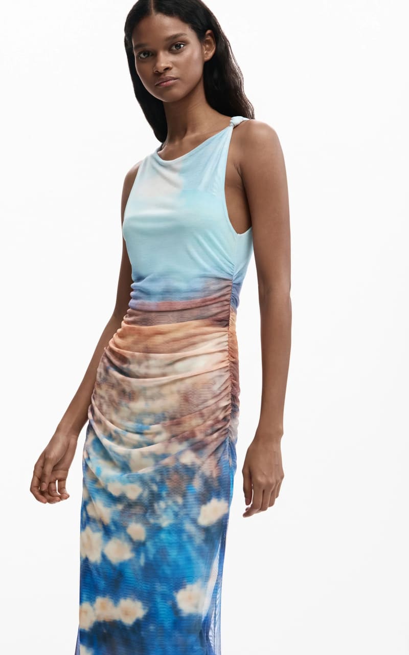 Desigual- Draped Waterlily Dress - DRESS