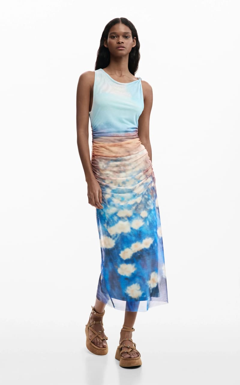 Desigual- Draped Waterlily Dress - DRESS
