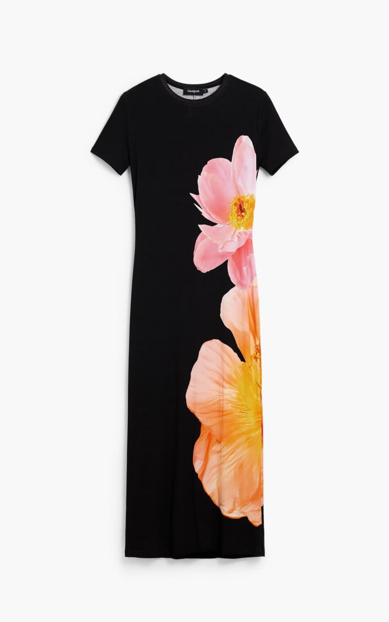 Desigual- Flower Print Midi Dress - DRESS