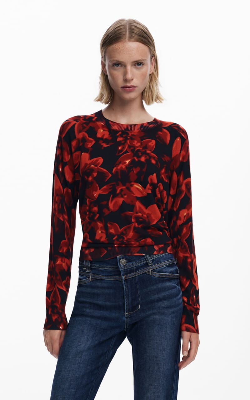 Desigual- Lightweight Floral Sweater - SWEATER & SWEATSHIRT