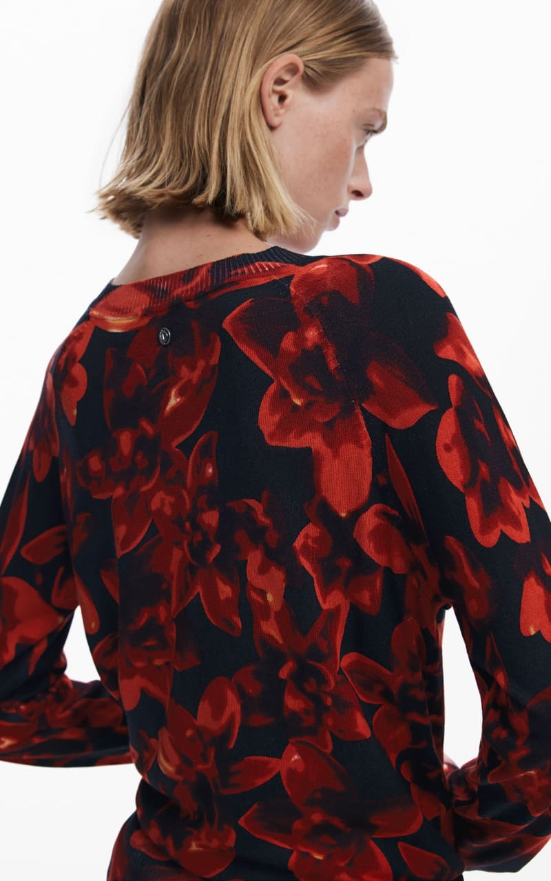 Desigual- Lightweight Floral Sweater - SWEATER & SWEATSHIRT