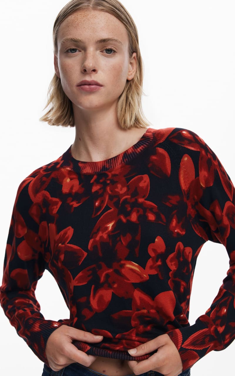 Desigual- Lightweight Floral Sweater - SWEATER & SWEATSHIRT