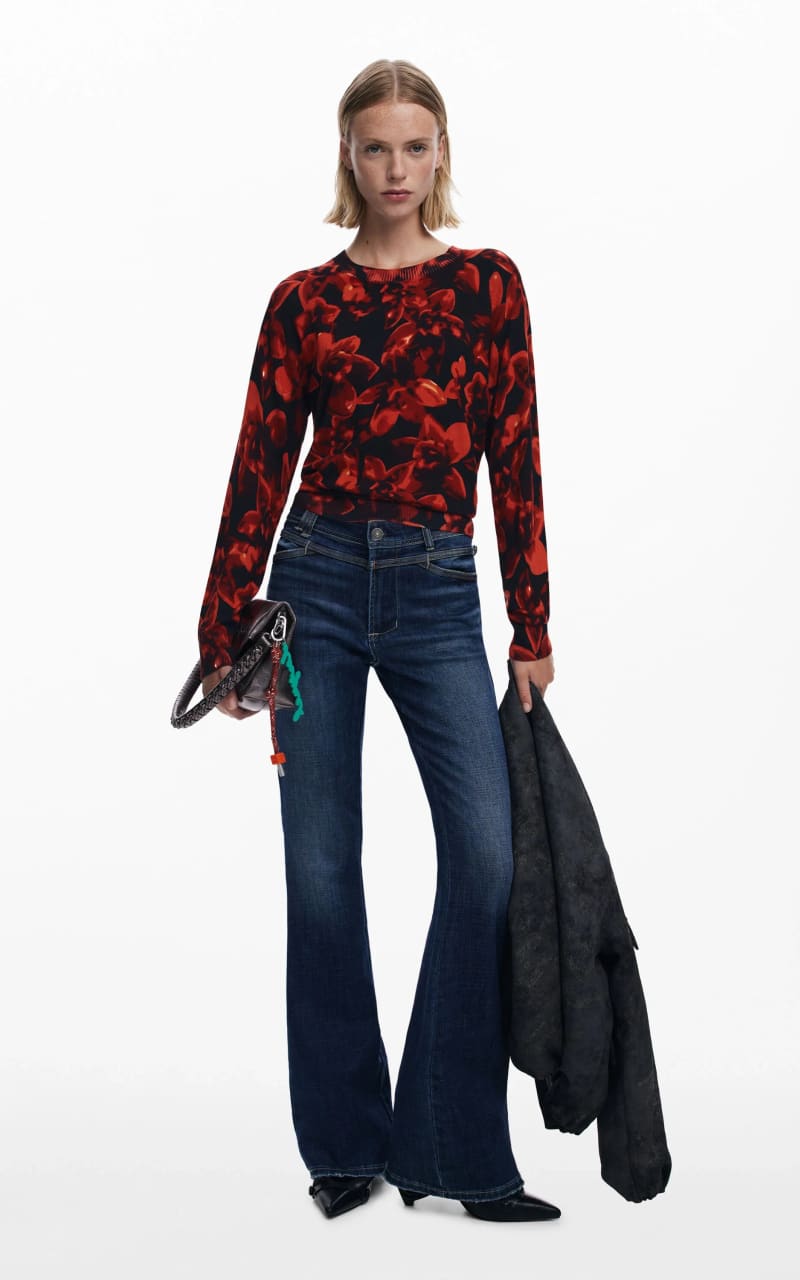 Desigual- Lightweight Floral Sweater - SWEATER & SWEATSHIRT