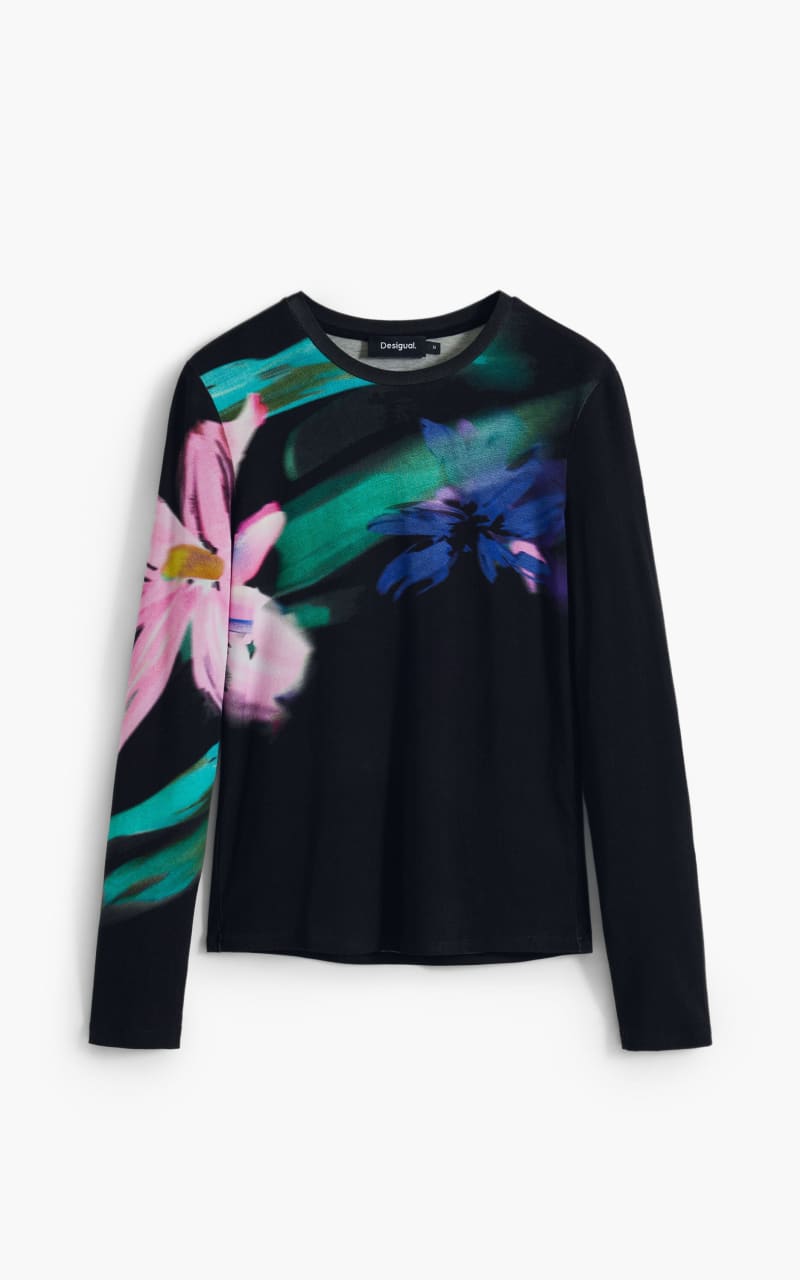 Desigual- Long-Sleeve Floral Top - SWEATER & SWEATSHIRT