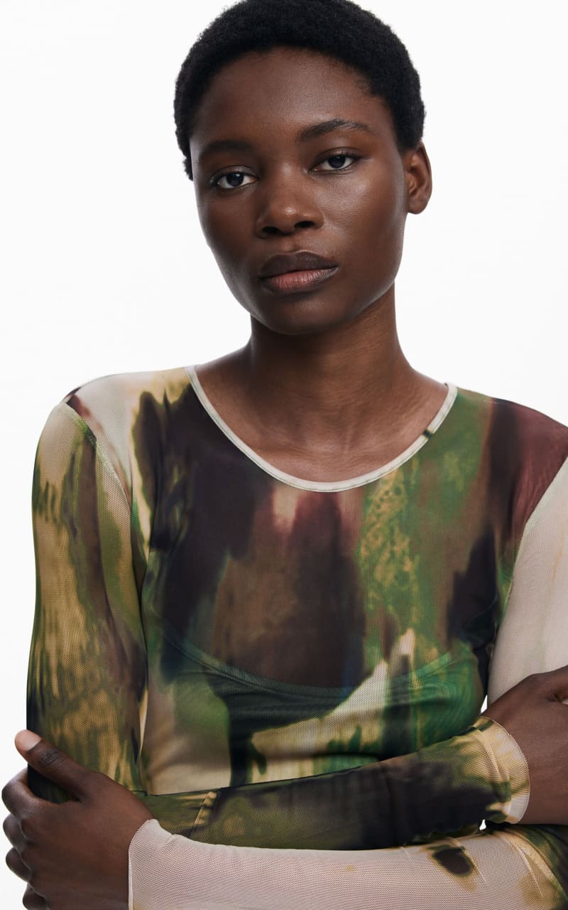 Desigual- Long Tulle Fitted Dress - DRESS