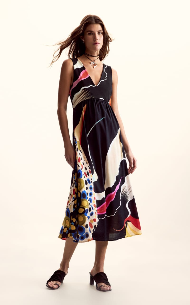 Desigual- Midi Dress in Christian Lacroix Designed Print